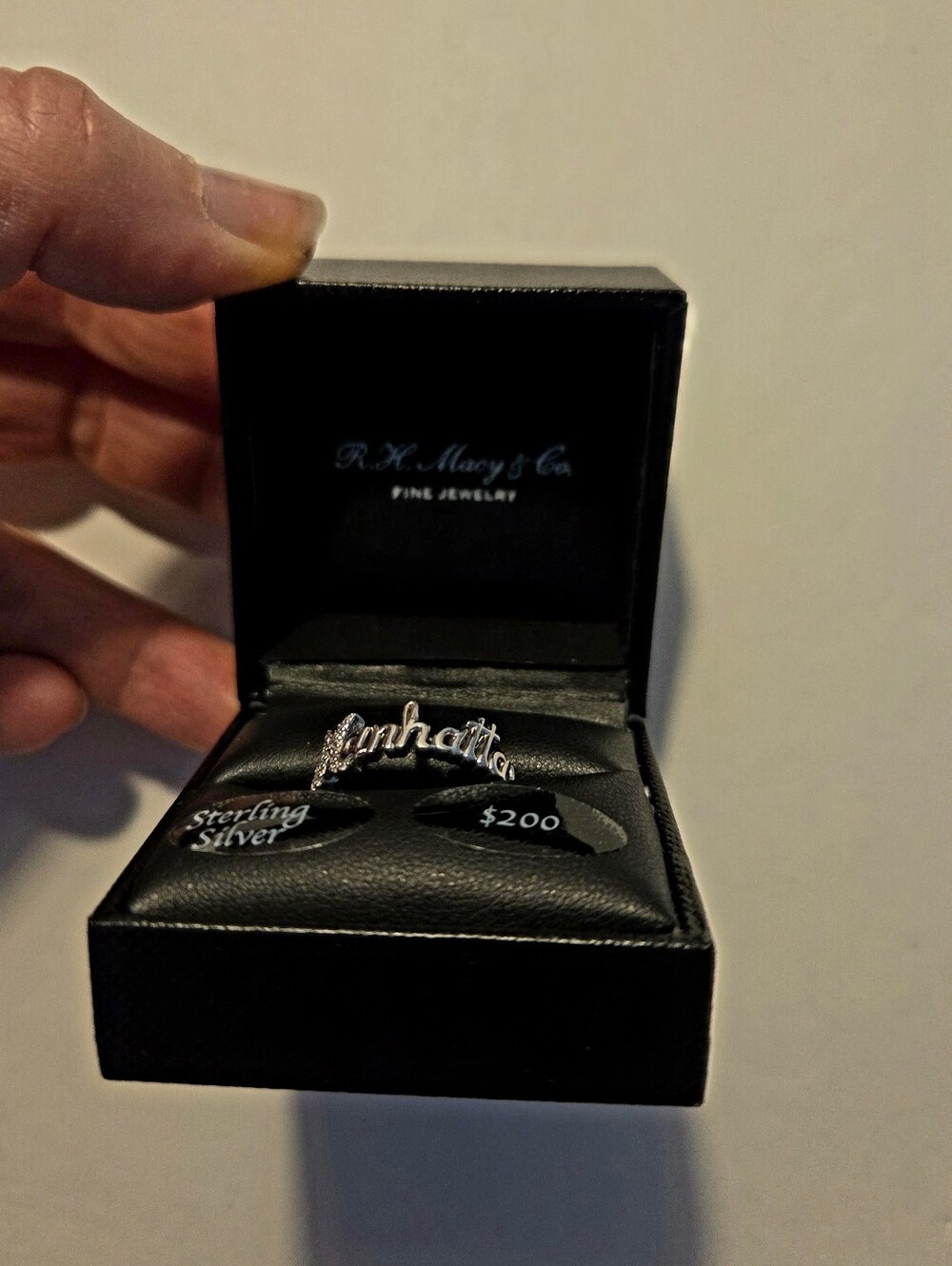 Manhattan Script Sterling Silver Ring